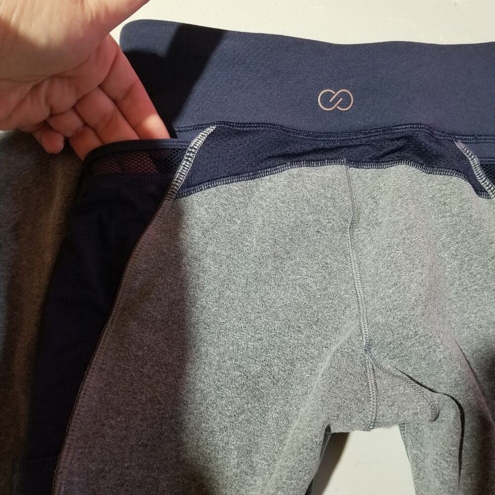 Leggings XS The CALIA by Carrie Underwood Womens Essential Mesh Trim Navy Gray - Picture 4 of 7